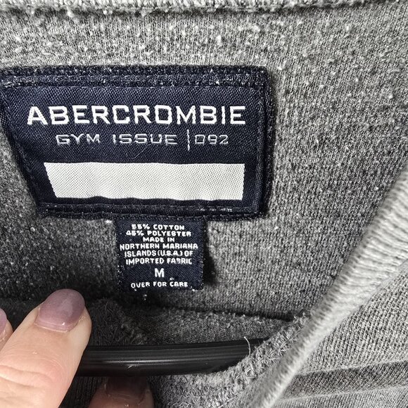Abercrombie & Fitch Gray Long Sleeve Crewneck Sweatshirt Medium Cotton Blend - Picture 5 of 7